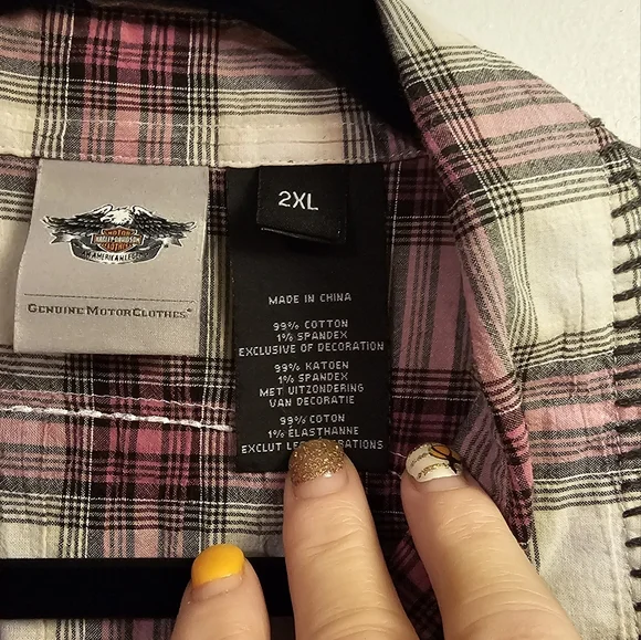 Harley Davison General Motor Clothing- long‎ Sleeve Shirt- Women,s Size 2XL - Picture 5 of 8